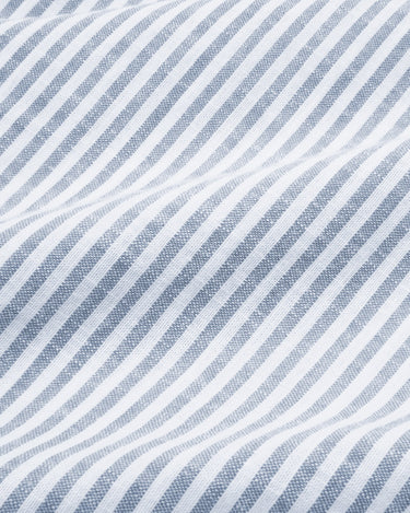 Poplin Stripe Short Pyjama Set - Navy & White